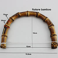 Ручки для сумки полукольца бамбук 12 см