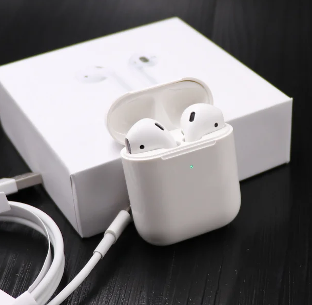 Бездротові навушники Bluetooth 5.0 Apple AirPods 2 гарнітура з кейсом для зарядки