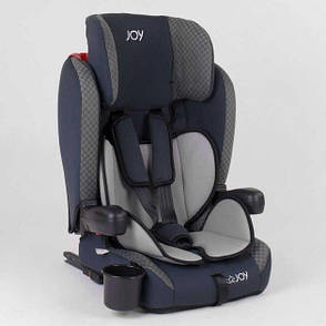 Дитяче автокрісло JOY 24812 система ISOFIX, універсальне, група 1/2/3, вага дитини від 9-36 кг, сіре, фото 1