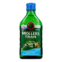 Mollers Tran omega 3 250мл. - з фруктовим смаком, великий термін придатності, в наявності (Orkla, Польща)