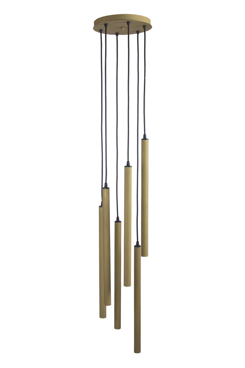 Світильник підвісний трубка G9-6 Beatrice MR 3045-6R GD, фото 1