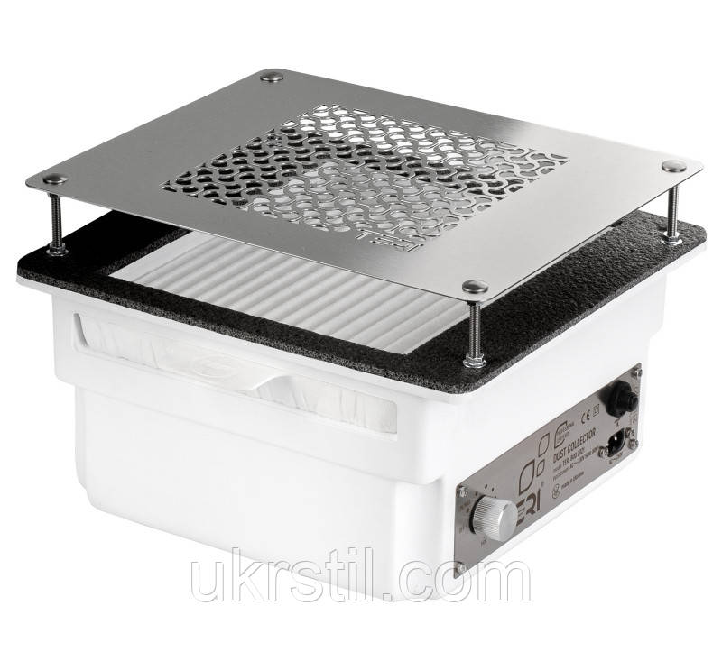 Врізна манікюрна витяжка з HEPA фільтром Teri 800, колір білий (сітка металік), фото 1