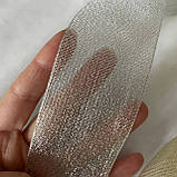 Глітерна стрічка блискуча срібляста та золота, ш. 5 см, фото 3