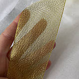 Глітерна стрічка блискуча срібляста та золота, ш. 5 см, фото 2