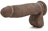 Фалоімітатор Au Naturel 7 Sensa Feel Dildo Chocolate, фото 4