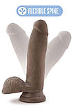 Фалоімітатор Au Naturel 7 Sensa Feel Dildo Chocolate, фото 5