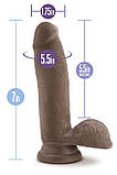 Фалоімітатор Au Naturel 7 Sensa Feel Dildo Chocolate, фото 6