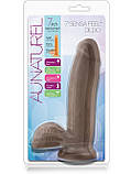 Фалоімітатор Au Naturel 7 Sensa Feel Dildo Chocolate, фото 7