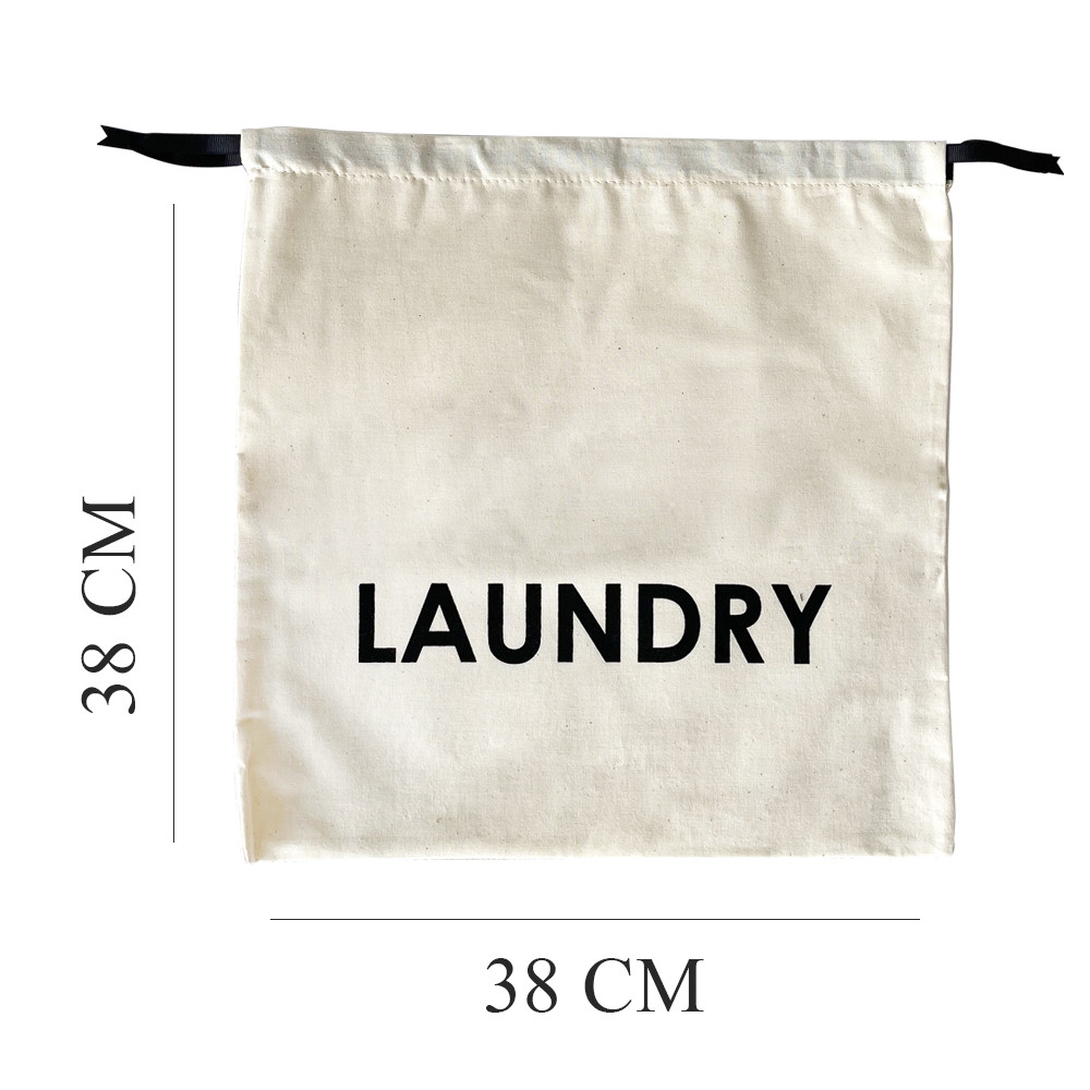 Мешок хлопковый для грязного белья 38*38 см Laundry (светлый) - фото 3 - id-p224522099