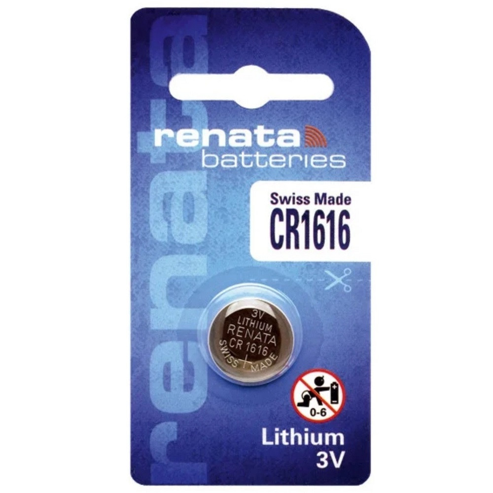 Батарейка літієва Renata CR1616 Lithium 3V дискова таблетка