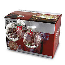Xmas гірлянда мікс 4 види 200L WW-1 Copper curtain ball lamp WW Тіп.білий 3M*1.5M, фото 3