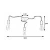 Люстра лофт MSK Electric Laminari стельова на три лампи NL 17503-3 WH, фото 5