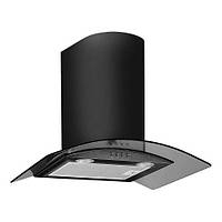 Витяжка декоративна Т-подібна FERRARA 60 AN емаль антрацит, чорне скло