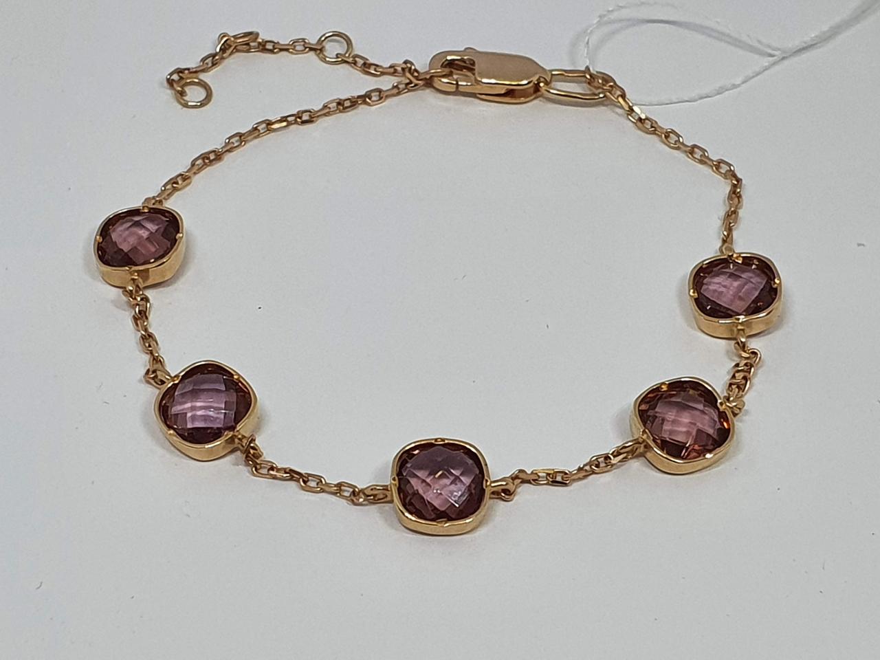 Золотий браслет з марсалою. БС676.17103Н, фото 1