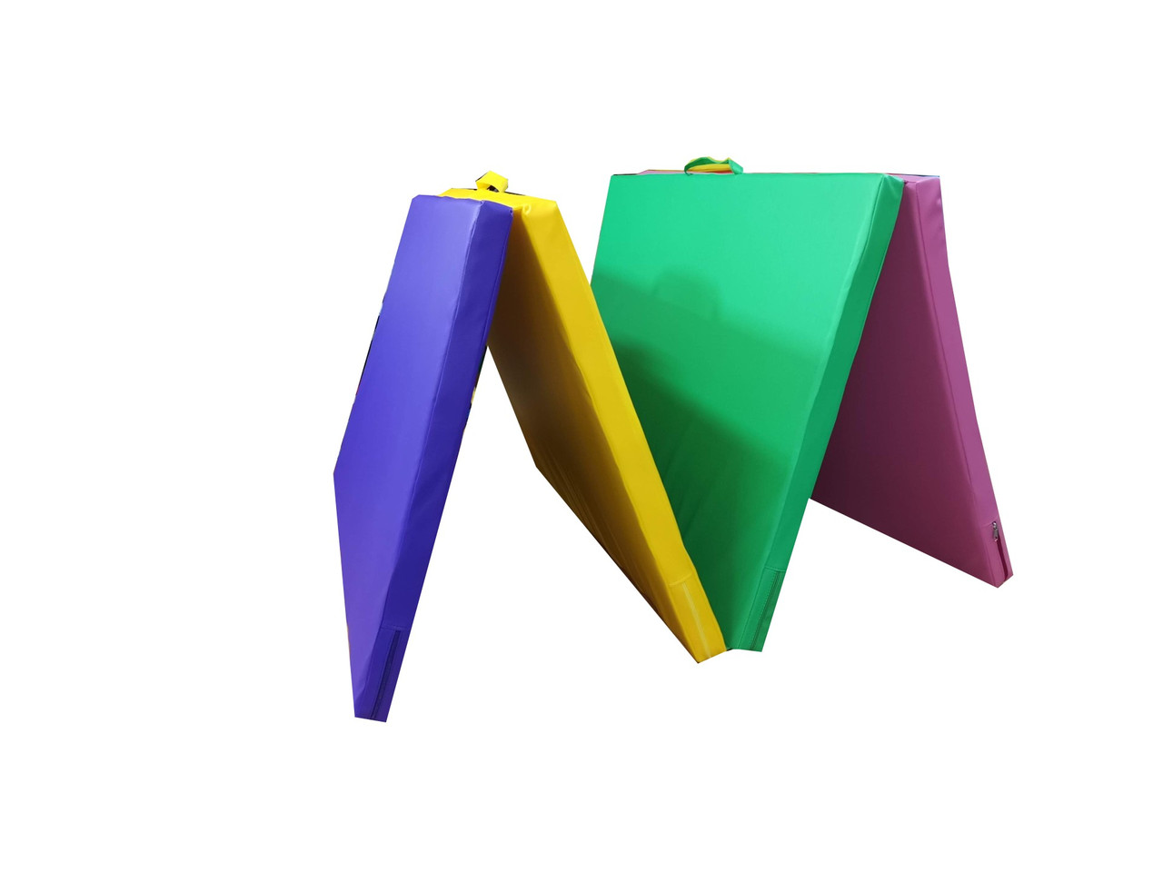 Мати гімнастичний розкладний (чотири складання) різнобарвний 1х3м товщина 50 мм, фото 1