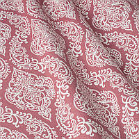 Ткань для обивки мебели, для штор, скатертей, салфеток, покрывал, Турция, узоры на виноградно-розовом фоне