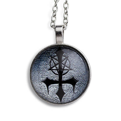 Кулон KS-34 Хрест перевернутий з пентаграмою, фото 1