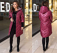 Стильное женское пальто на синтепоне Ткань "Плащевка" 50, 52, 54, 56 размер 50 52