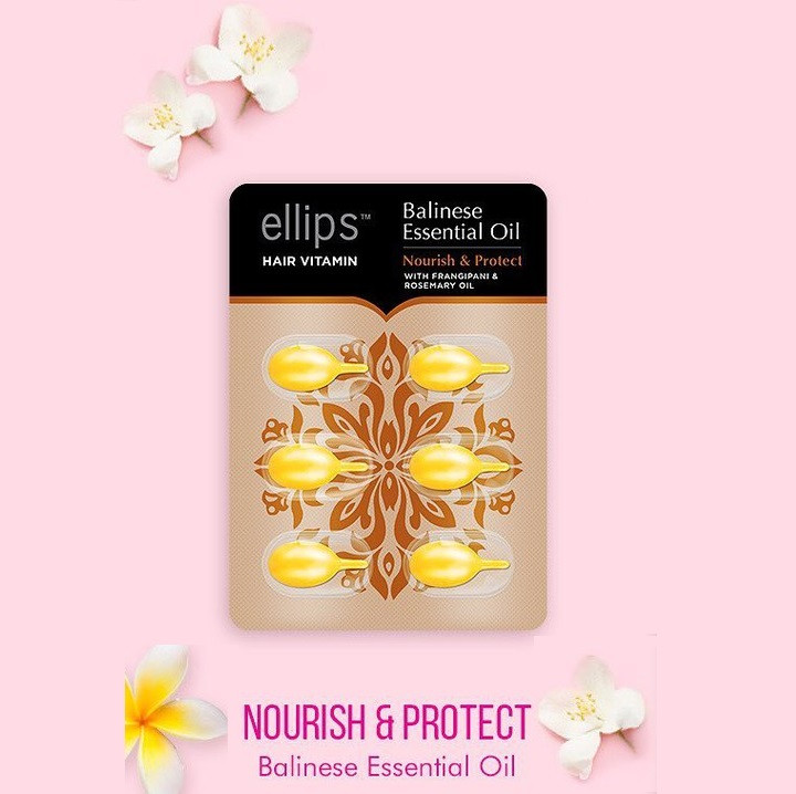 Вітаміни для волосся Ellips Balinese Essential Oil Харчування та захист Балі (блістер 6 шт), фото 1