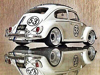 Алмазная Мозаика Volkswagen Beetle Набор Вышивка Камнями DIY-1653 20x30 см (Полная Выкладка)