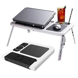 Складаний столик для ноутбука з охолодженням E Table / Стіл для ноутбука / Підставка для ноутбука