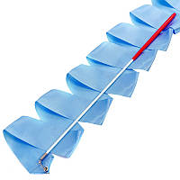 Лента для художественной гимнастики Lingo с палочкой 3.3 м Голубой