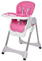 Раскладной стульчик для кормления «Bambi» M 3216-2-8 для девочки розовый