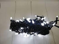 Гирлянды Электрические на Елку конус рис LED400 лампочек 20 метров черный провод, Гирлянда белая