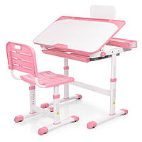 Детская парта и стул Bambi M 3823A-8 для девочки цвет розовый подставка для книг