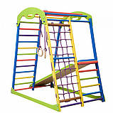 Дитячий спортивний комплекс SportBaby SportWood 130х85х132 см кольоровий для будинку, фото 4
