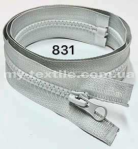 Блискавка тракторна 50 см рознімна один бігунок Тип-5 Блідо-сірий