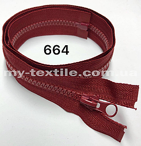 Блискавка тракторна 50 см роз'ємна один бігунок Тип-5 Вишневий