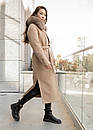 Пальто зимове жіноче Торонто хутро кемел, фото 8