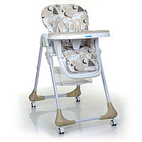 Раскладной стульчик трансформер Mommy Bear для кормления для мальчика или девочки бежевый Мамин медвежонок