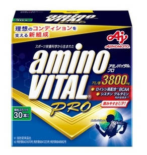 Ajinomoto Amino Vital Pro 3800 BCAA та інші амінокислоти 3800 мг на порцію, смак лимон, 30 стіків