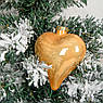 Набір різнокольорових скляних ялинкових іграшок у формі сердець EDG, 4 шт., фото 5