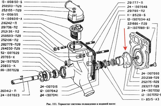 Крыльчатка Насоса Водяного (помпы) Волга 2401,УАЗ (текстолит) (пр-во ...