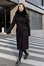 Жіноче зимове пальто Торонто хутро чорний, фото 5