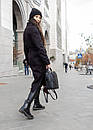 Жіноче зимове пальто Торонто хутро чорний, фото 7