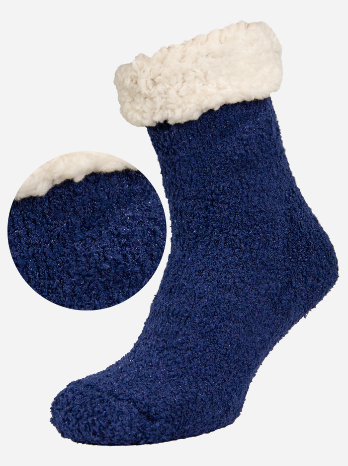 Жіночі домашні шкарпетки травичка Лео "Arctik" 36-40р. синій