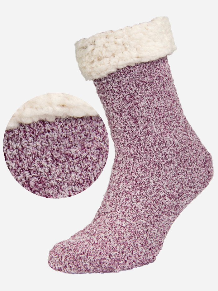 Домашні шкарпетки жіночі травичка зимові теплі м'які Лео "Arctik" 36-40р. лавандового кольору