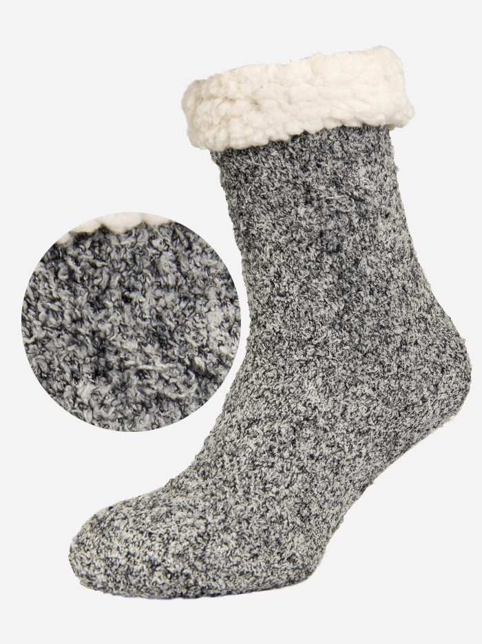 Жіночі домашні шкарпетки травичка теплі зимові м'які з вовни Лео "Arctik" 36-40р. сірого кольору