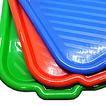 Таця Горизонт прямокутна пластикова кольорова 42х32 см, фото 2