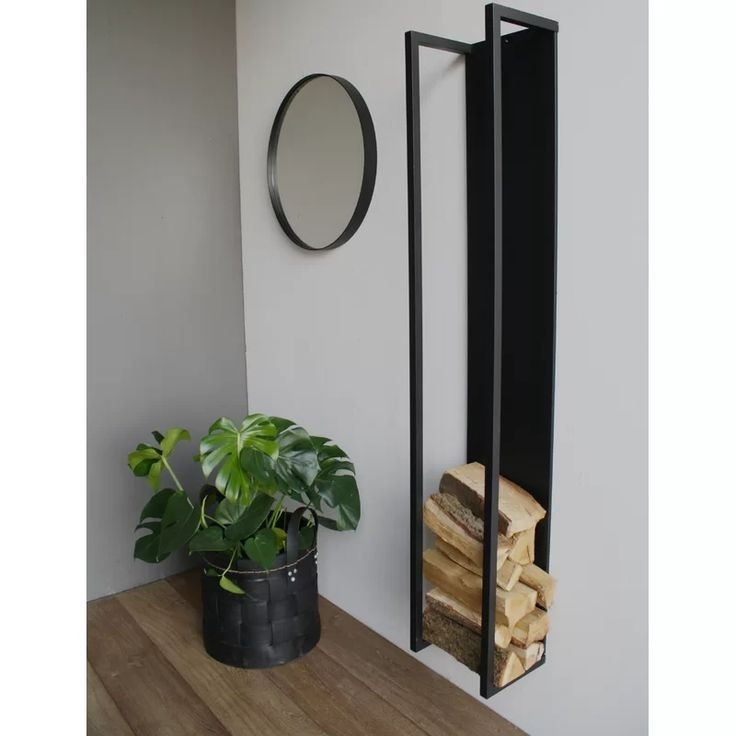 Дроварня для дров навісна, з металу, для дому 1800х300х300 мм, фото 1