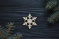 Снежинки из фанеры на ёлку, новогодний декор, ЭКО игрушки на ёлку, новогодние снежинки из дерева.