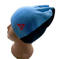 Детская трикотажная шапка для мальчика 50-52 синяя (3-6 лет)