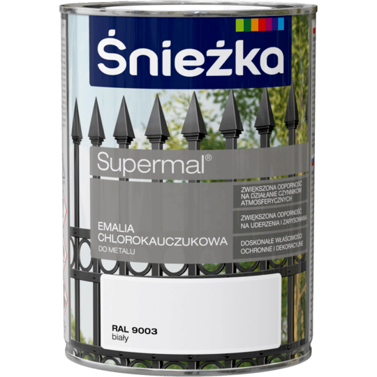 Емаль хлоркаучукова Снєжка CHLOROKAUCZUK БІЛИЙ RAL 9003 0,9 л, фото 1