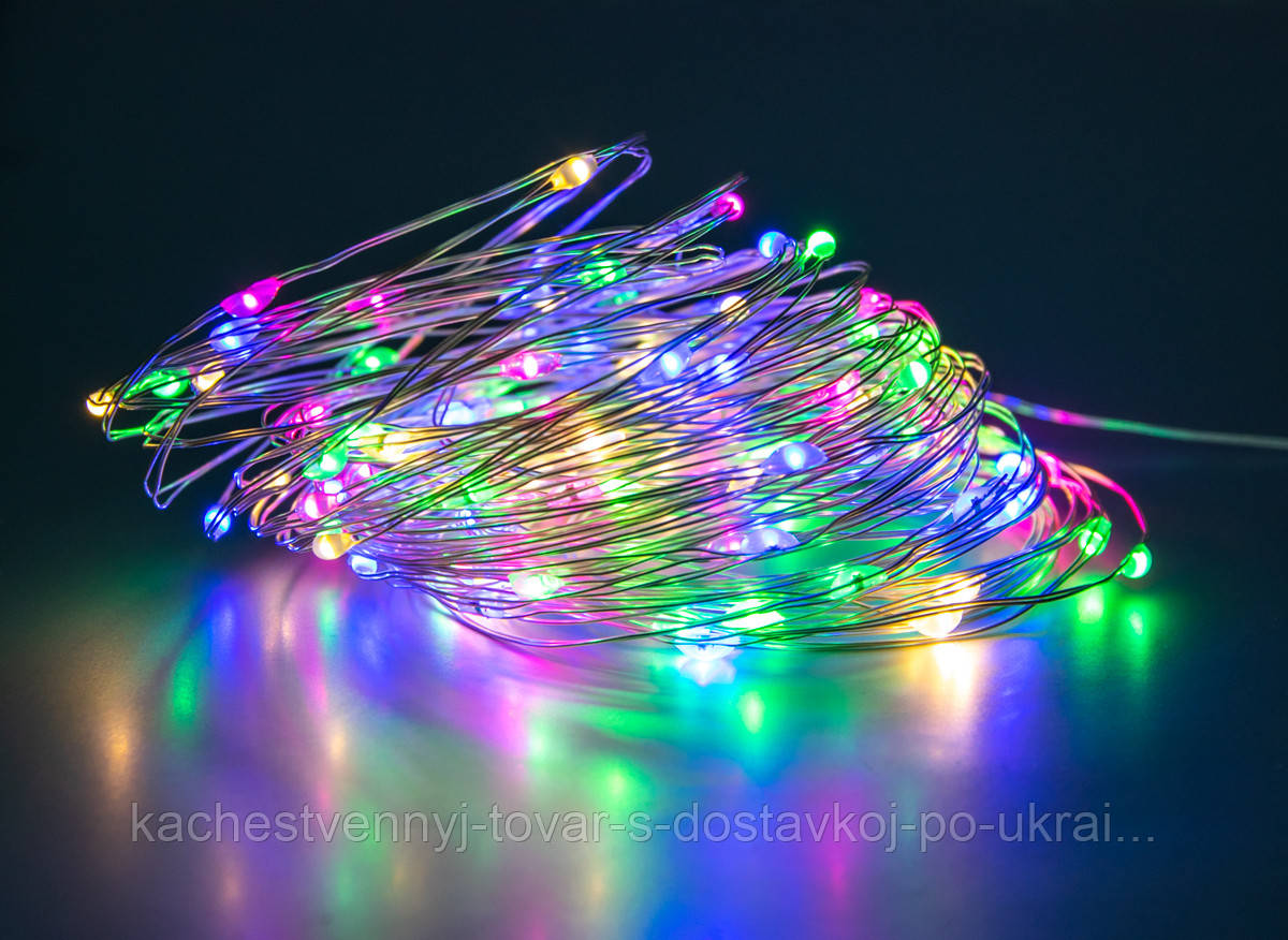 Гірлянда крапля роси 11.3 м Multi Xmas 100 Led 8 режимів, світлодіодна led гірлянда на ялинку