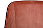 М'які крісла для вітальні Levis теракотового кольору з обивкою з велюру на двох чорних полозах, фото 6