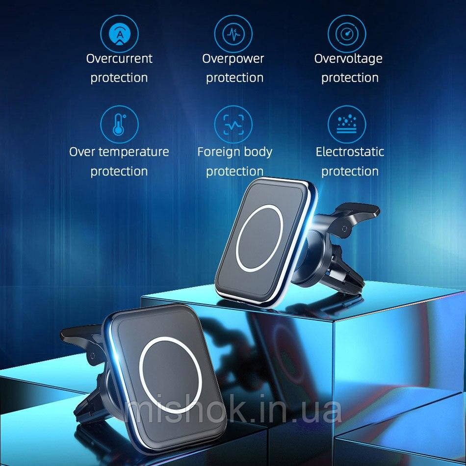 Магнитная зарядка для телефона 15W Автодержатель для смартфона беспроводная  Fast charge (ID#1507400921), цена: 790 ?, купить на Prom.ua